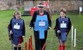 Ruth Davidson helps break boundaries with school landmine workshop